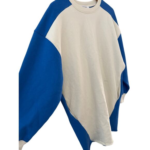 FRAME Oversized Sweatshirt Dress Jet Stream Multi Size XS/Small - Picture 12 of 14